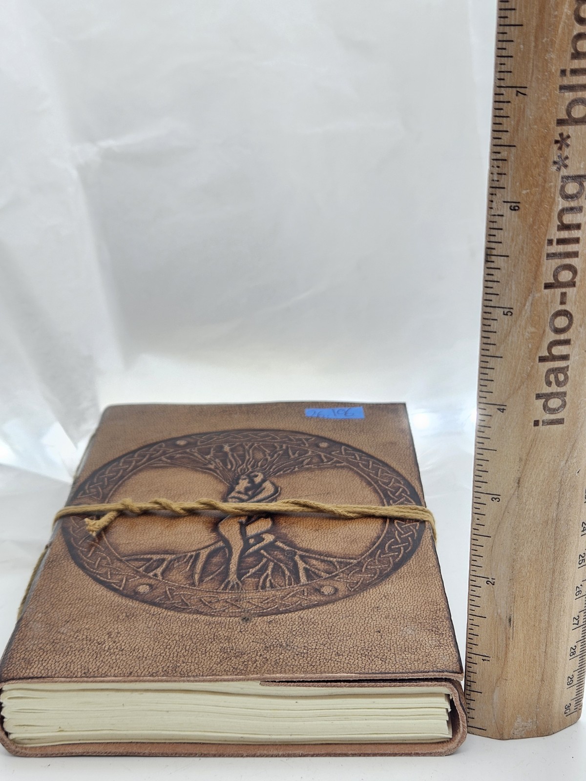 Handmade Leather Journal Celtic Tree of Life Embossed Valentine’s Gift Love