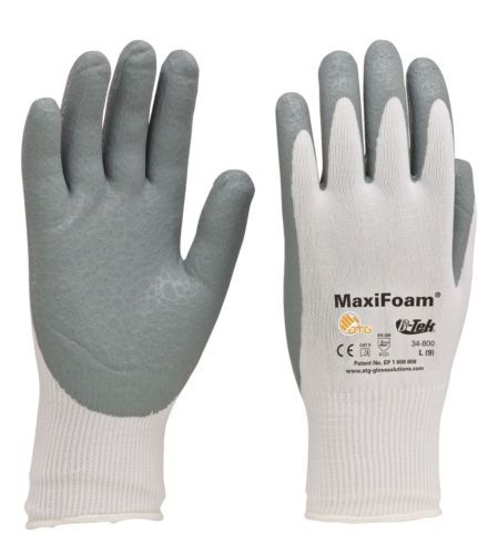 PIP 34-800 MaxiFoam G-Tek Premium Nitrile Foam Coated Gloves 3 Pairs, Sizes M-XL