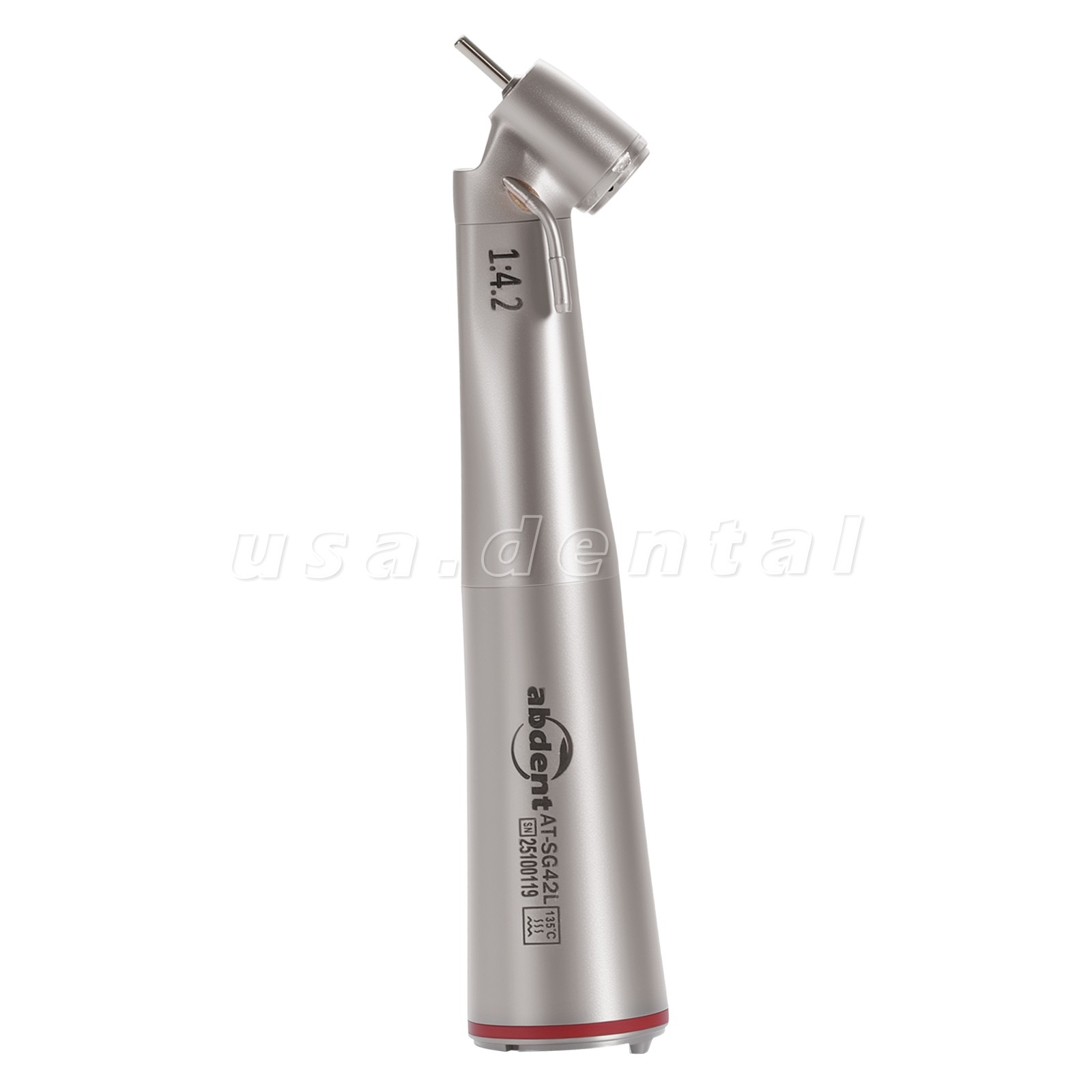Dental Optic Fiber LED 1:4.2 Increasing Handpiece 45°Angle Head External Channel
