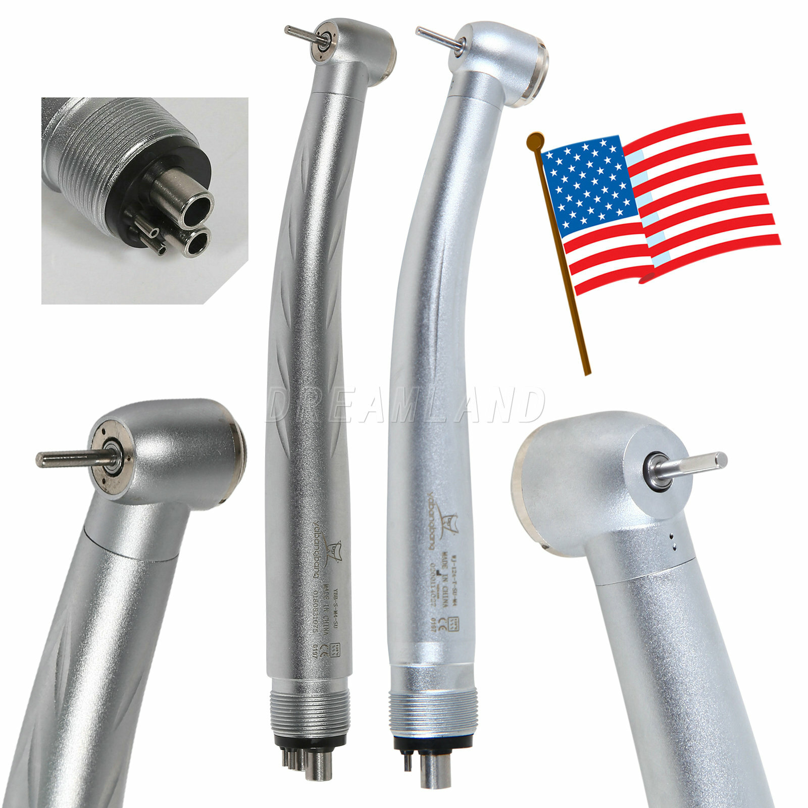 NSK Style Dental High Speed Turbine Handpiece Single/Triple Water Spray 4 Holes