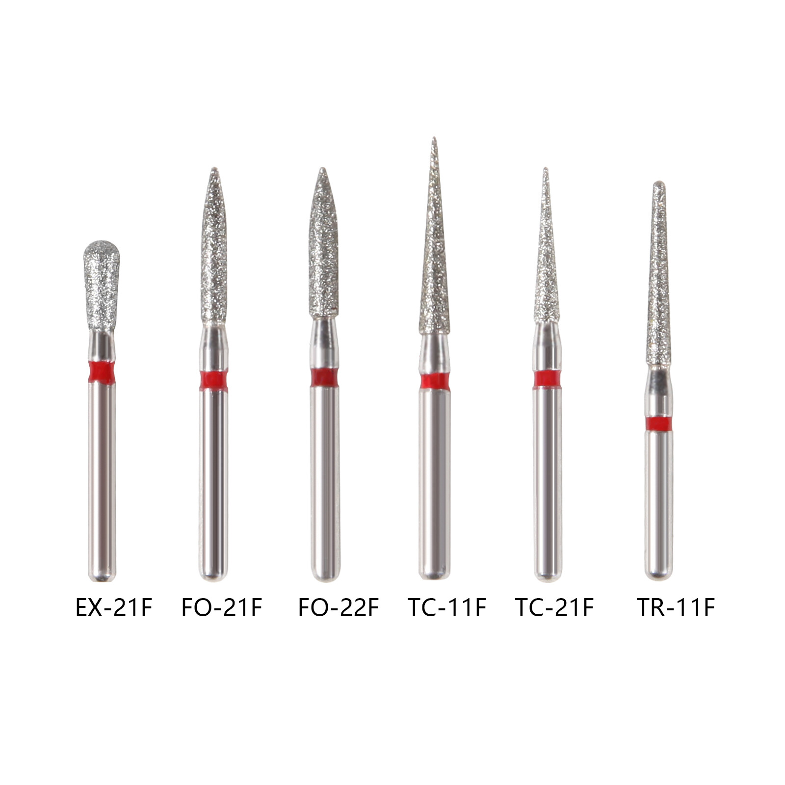 97Types Dental Diamond Burs FG 1.6mm for High Speed Handpiece 5Pcs/pack New