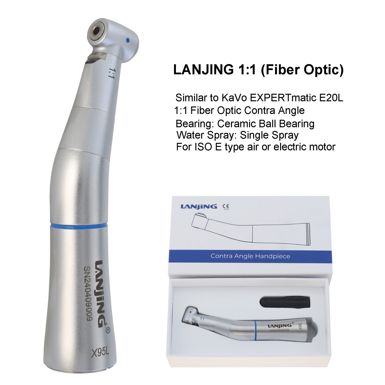 Electric Handpiece Dental 1:5 1:1 1:4.2 Contra Angle Increasing Surgical LED NSK
