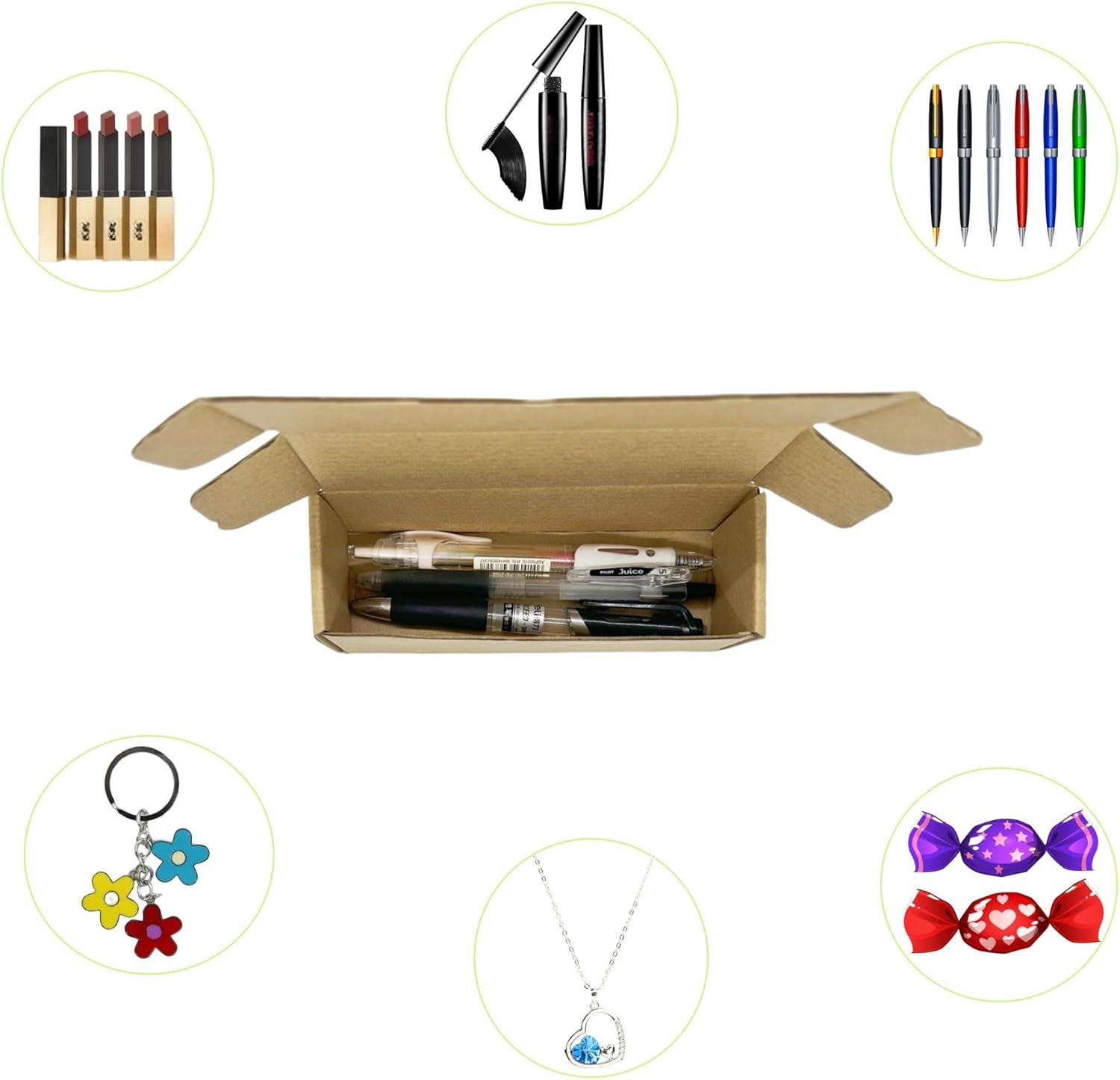 6 X 2 X 2 Inches Small Shipping Boxes 50 Pack Corrugated Cardboard Packaging Bus