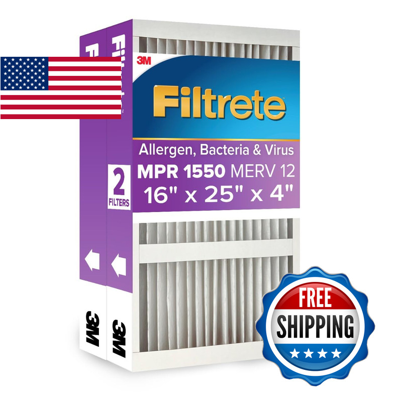 Filtrete 16X25X4 Ac Furnace Air Filter Mpr 1550 Merv 12 Fits Lennox Honeywell