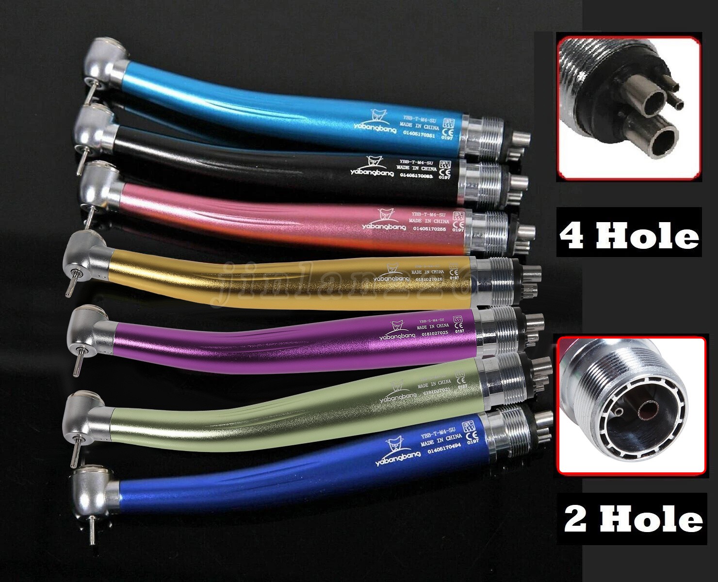 USA Push Button Dental High Speed Handpiece Single water spray Air Turbine 2/4H