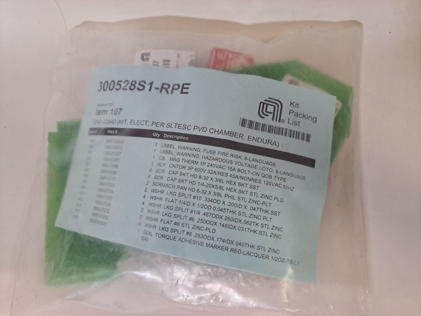Applied Materials AMAT 0242-22840 Elec Kit Per SLTESC PVD Chamber Endura New