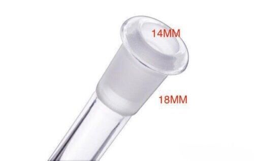 2 PACK 6 Cuts Glass Water Pipe Downstem Diffuser 14MM To 18MM 4.0″ and 4.5″