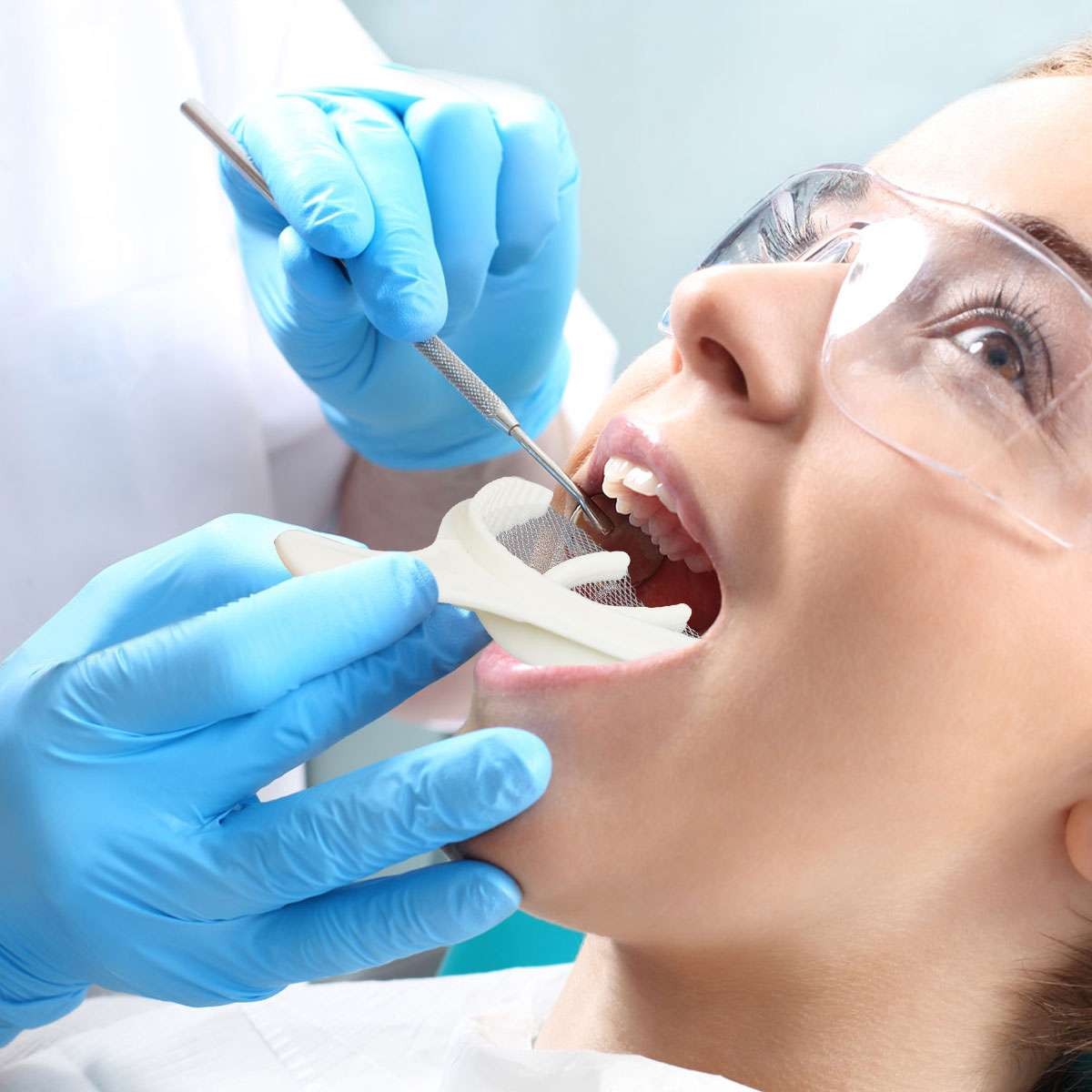 10/20/30/50X Dental Disposable Triple Impression Bite Registration Trays 5 types