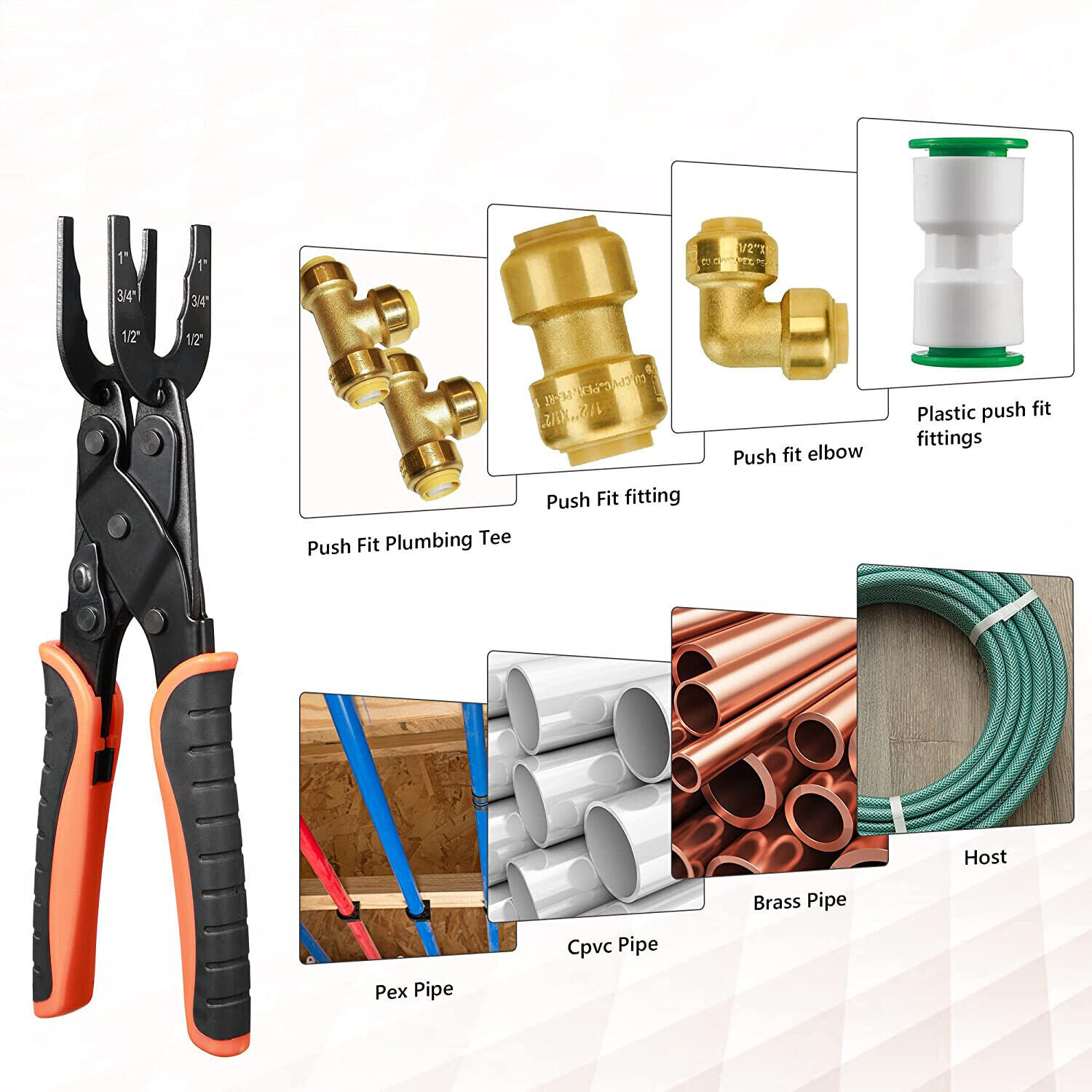 3/8 Inch To 1 Inch Pro Disconnect Tool Push to Connect Fitting Removal PEX Pip