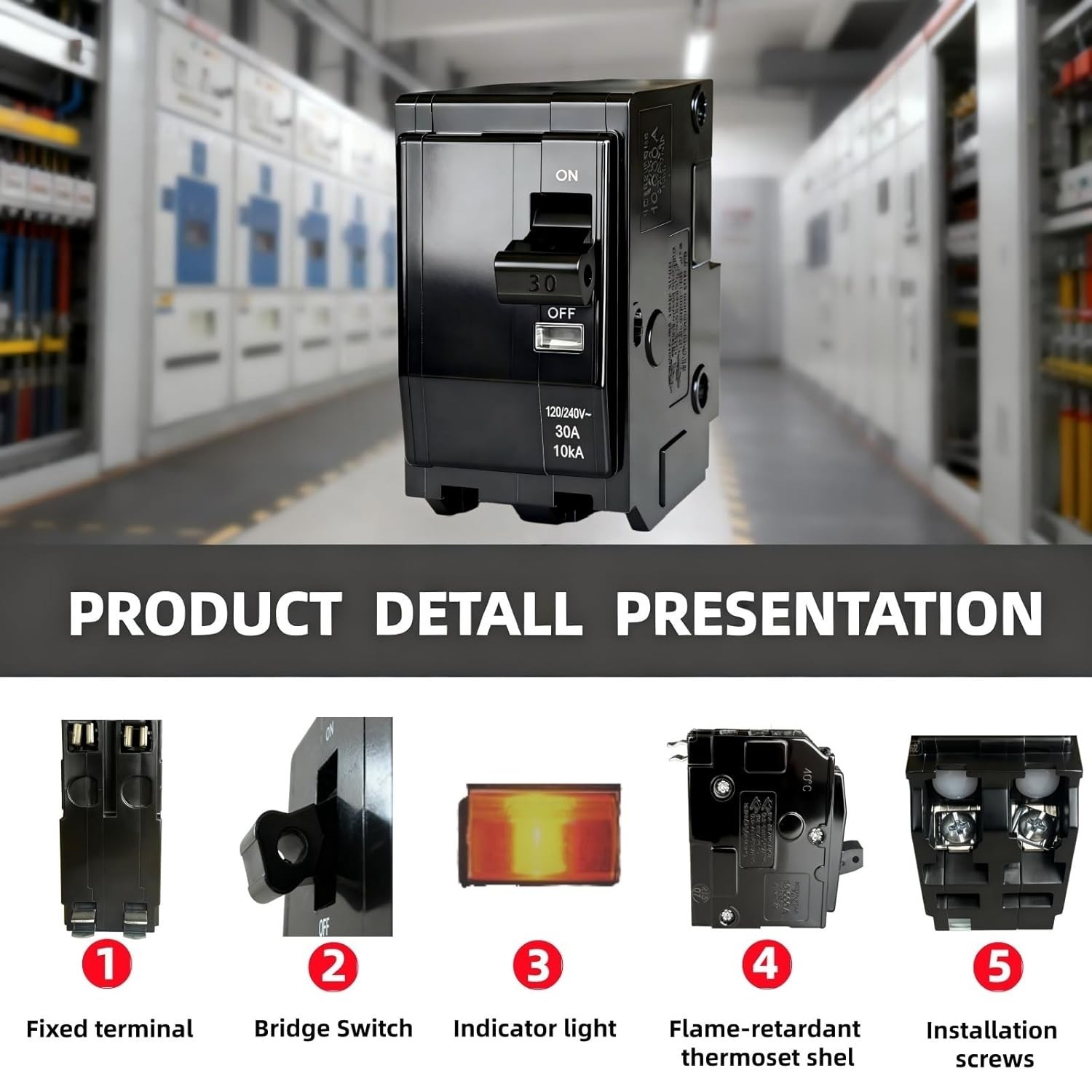 High Compatibility 2-Pole 30 Amp Circuit Breaker: Secure Your Electrical Systems