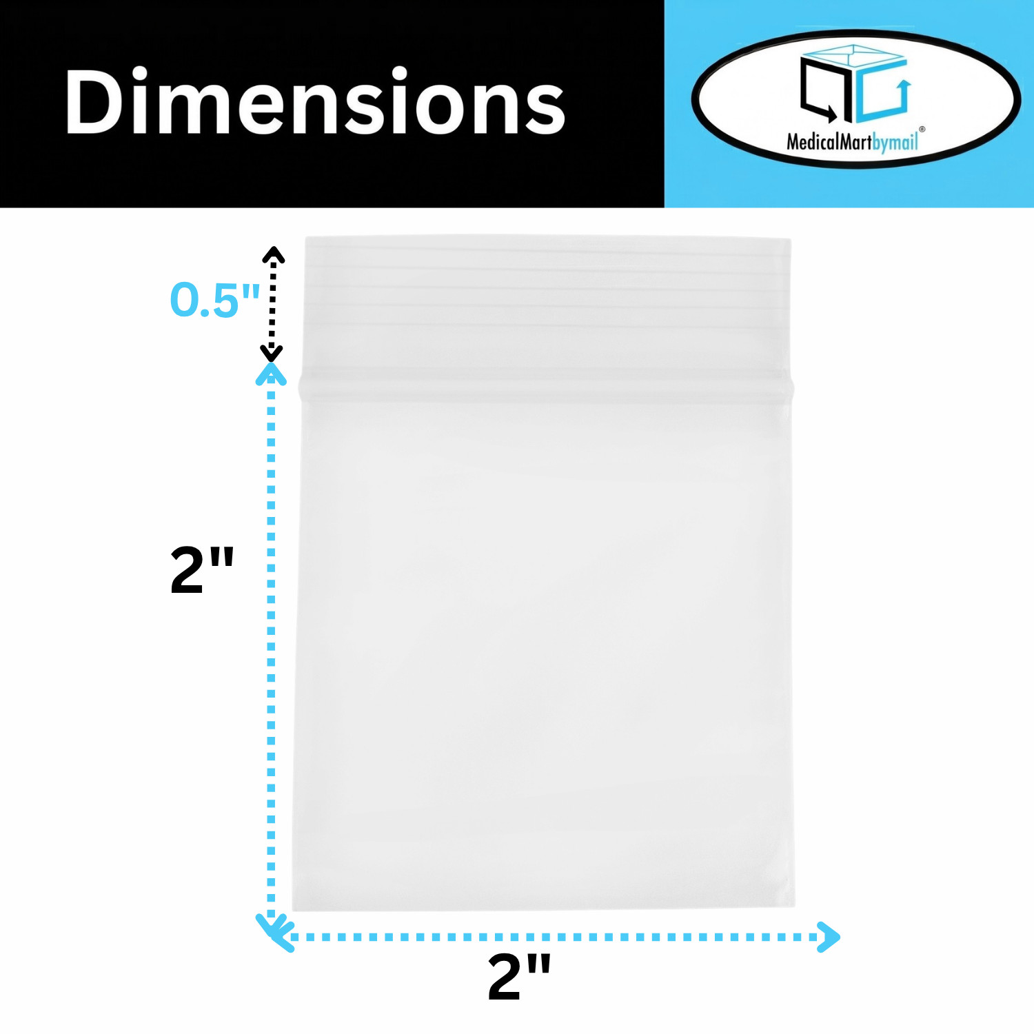 10000 2″ x 2″ Clear Reclosable Zip Seal Bags Plastic 2 Mil Lock Jewelry Zipper