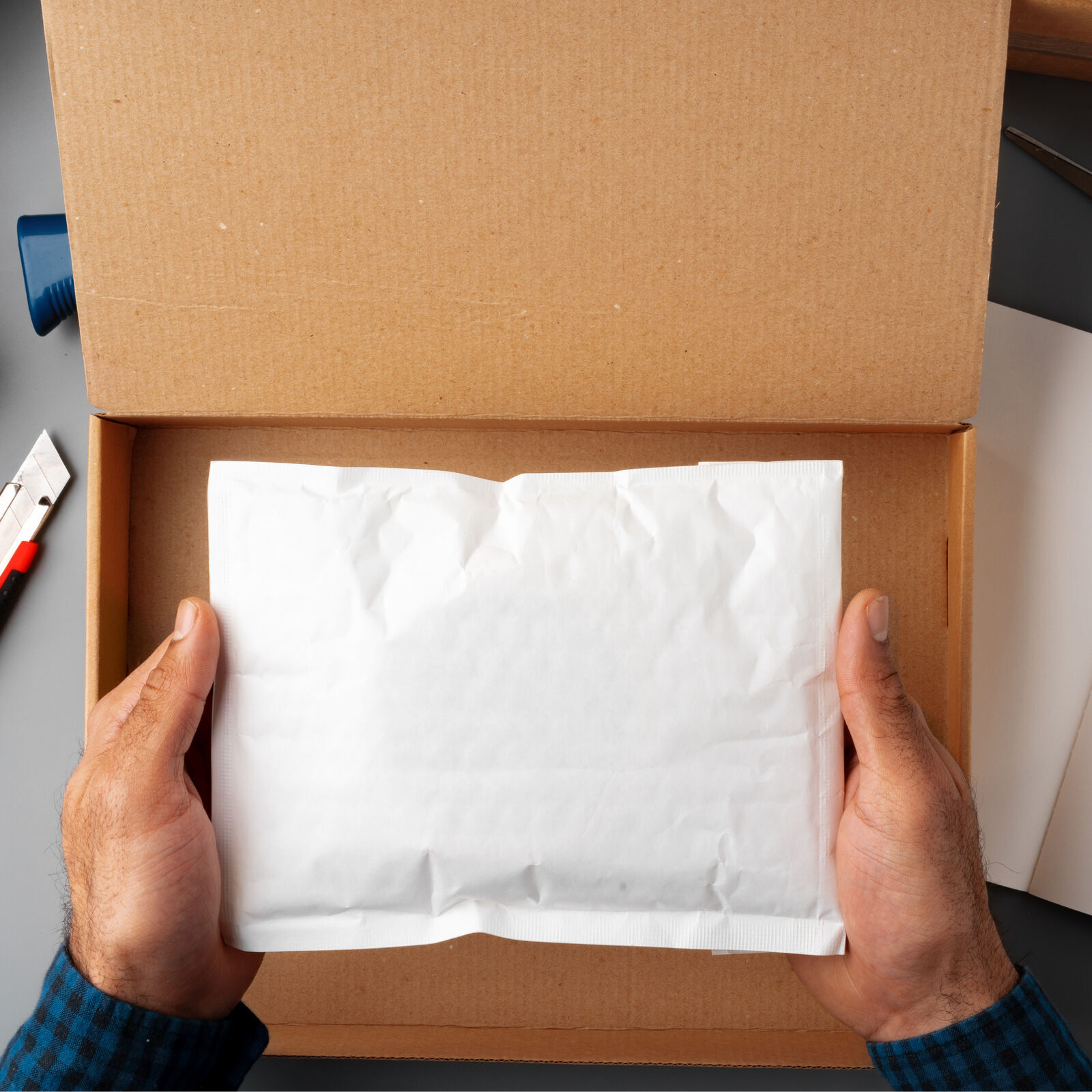 6 x 2 x 2″ Kraft Corrugated Mailers For Mailing/Shipping ECT-32B 50/Case