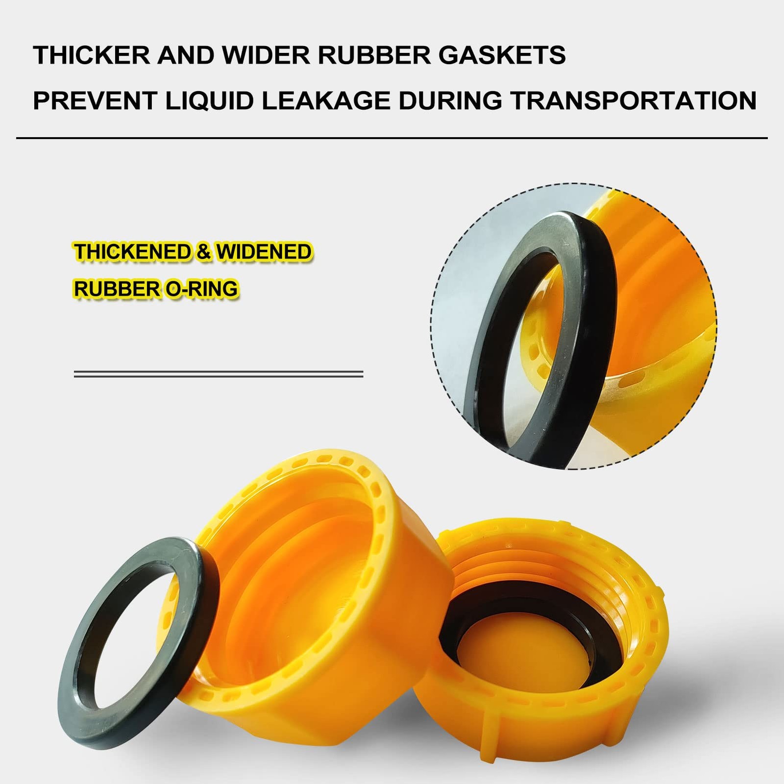 Gas Can Cap, Gas Can Cap Replacement (2+2 kits-Yellow), High Compatibility, F…