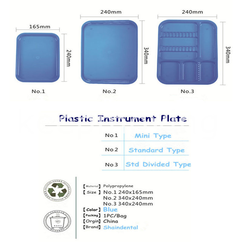 Dental Separate Divided Tray Plastic Autoclavable 135°C +10 Drilled Hole 5 Color