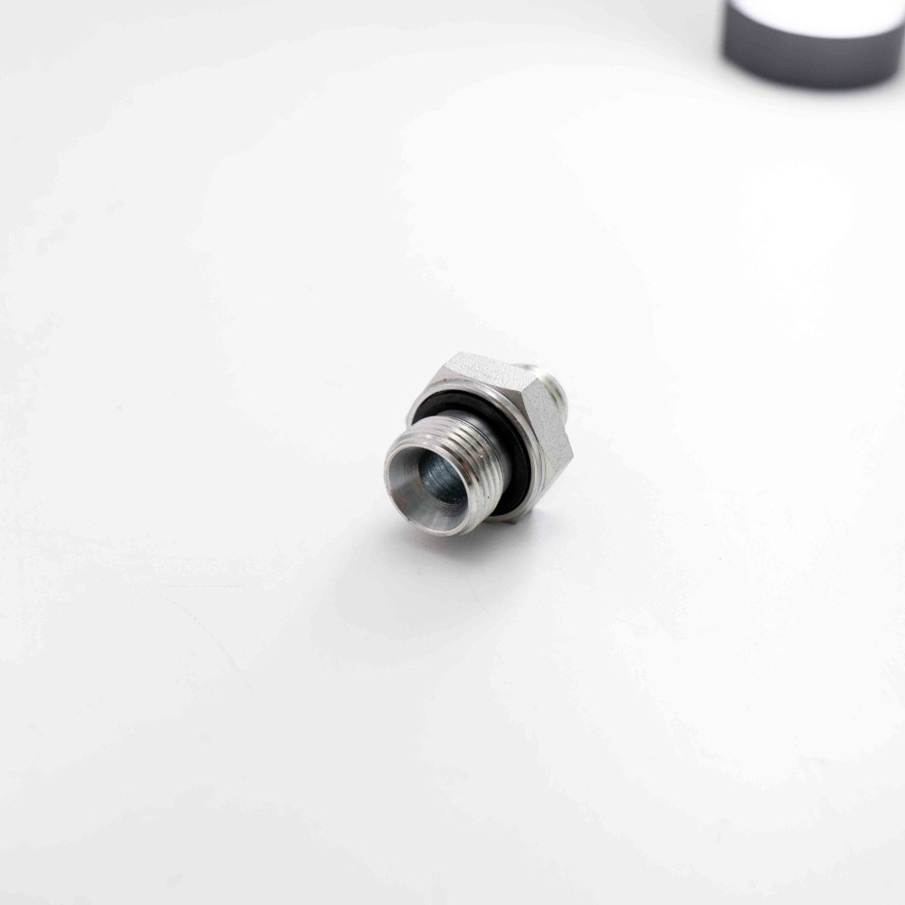 2Pcs 14H to 18ED Fitting Adapters Excavator Hydraulic Hose Pipe Thread Connector
