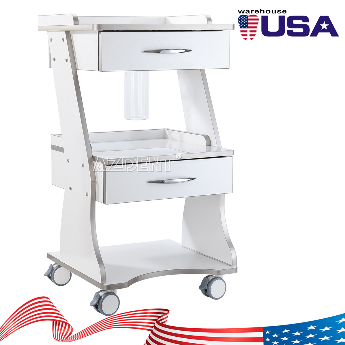 Portable Dental Delivery Unit Turbine Air Compressor /Auto-water Supply Trolley