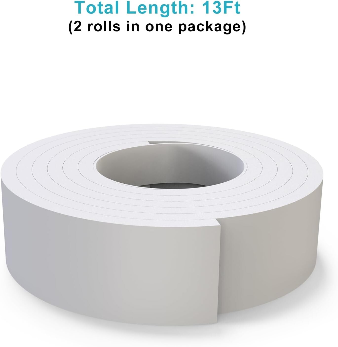 White Foam Tape Self Adhesive Weather Stripping, Noise Isolation 4 Doors Window