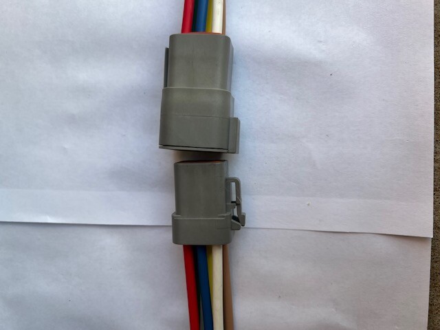 10 AWG Gray Assembled Deutsch DTP 6 Pin waterproof connector 6″ wire
