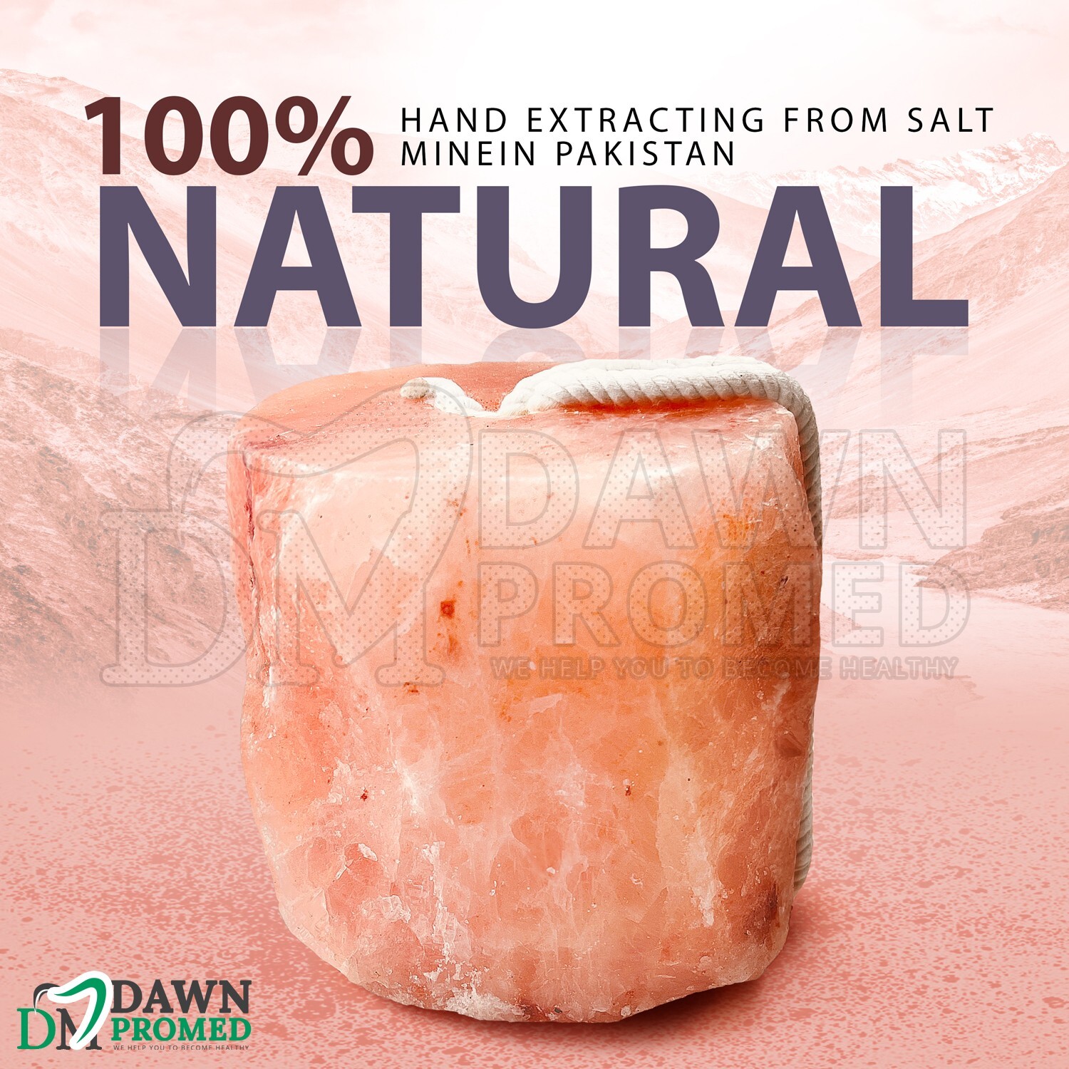 Himalayan Salt Lick Block for Animal Wellness 6.5-8 lbs. 100% Natural Pure Salt
