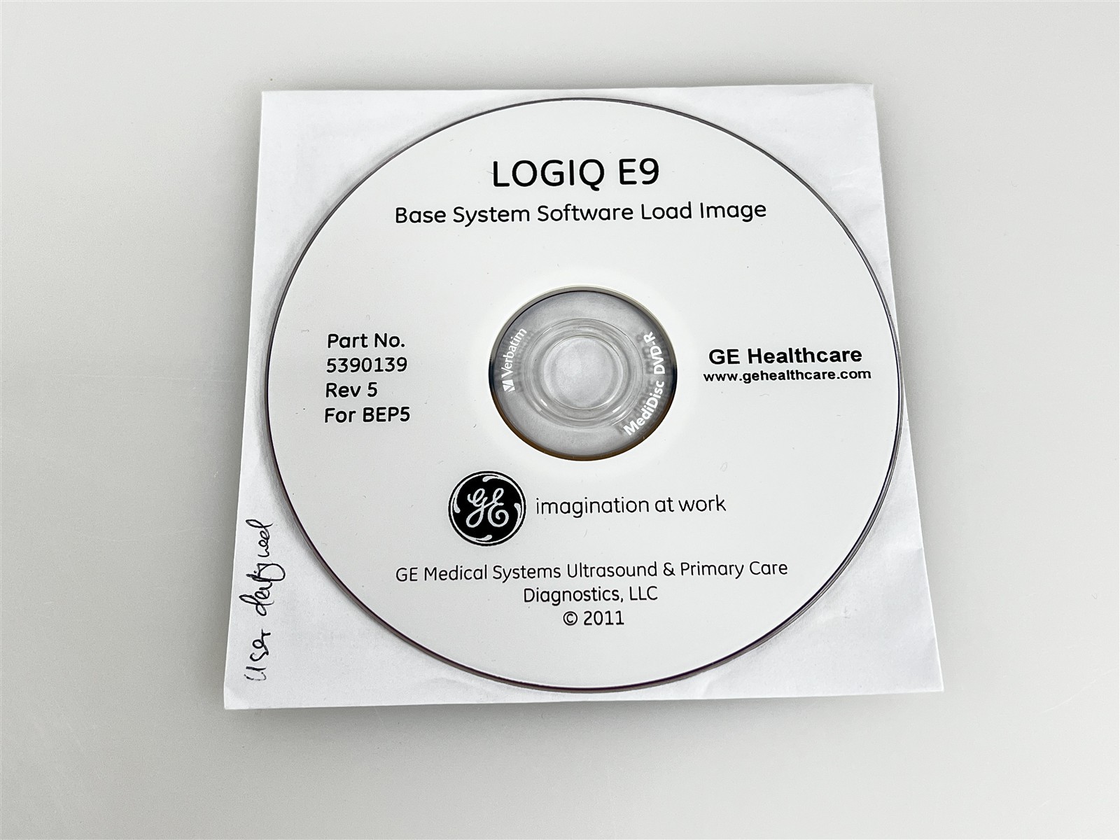 GE Logiq E9 Base System Software Load Image 5390139 Rev 5 (For BEP5)