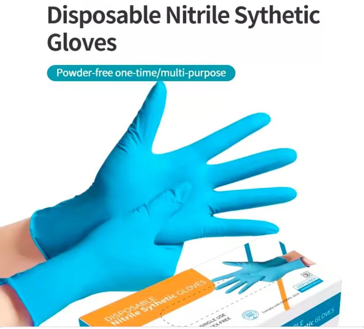 Nitrile Exam Gloves, Powder Free Medium, Blue. Case of 1,000