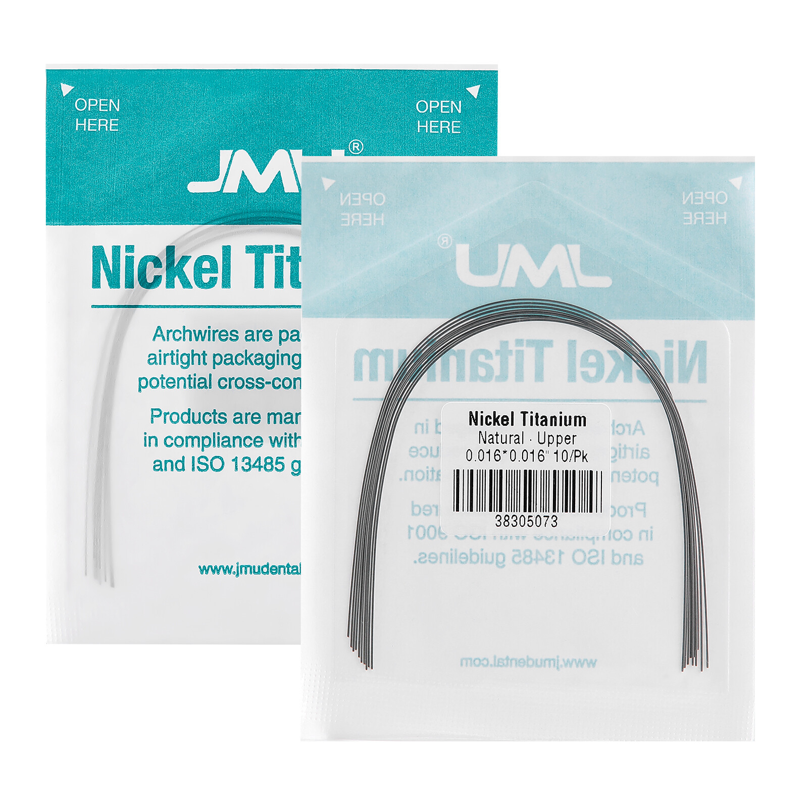 JMU 100PCS Dental Ortho NiTi Super Elastic Arch Wire Natural Round All Size