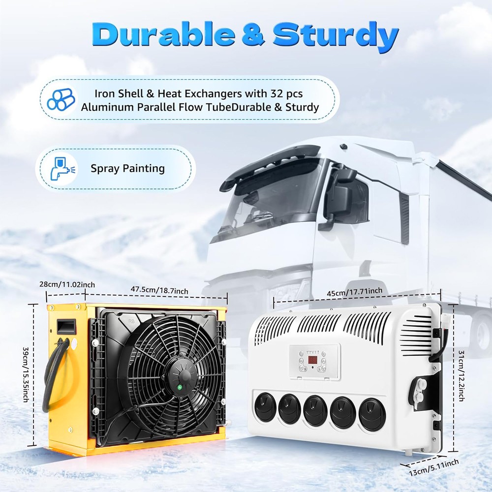 12V 11000BTU Car Hanging Air Conditioner A/C Kit For Car Truck Vehicle Universal