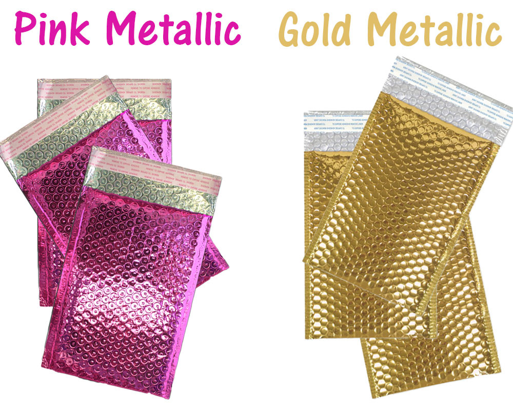 4×8″ CHOOSE! Pink,Teal, Gold, Poly Bubble Mailers, Padded Envelope Shipping NEW!