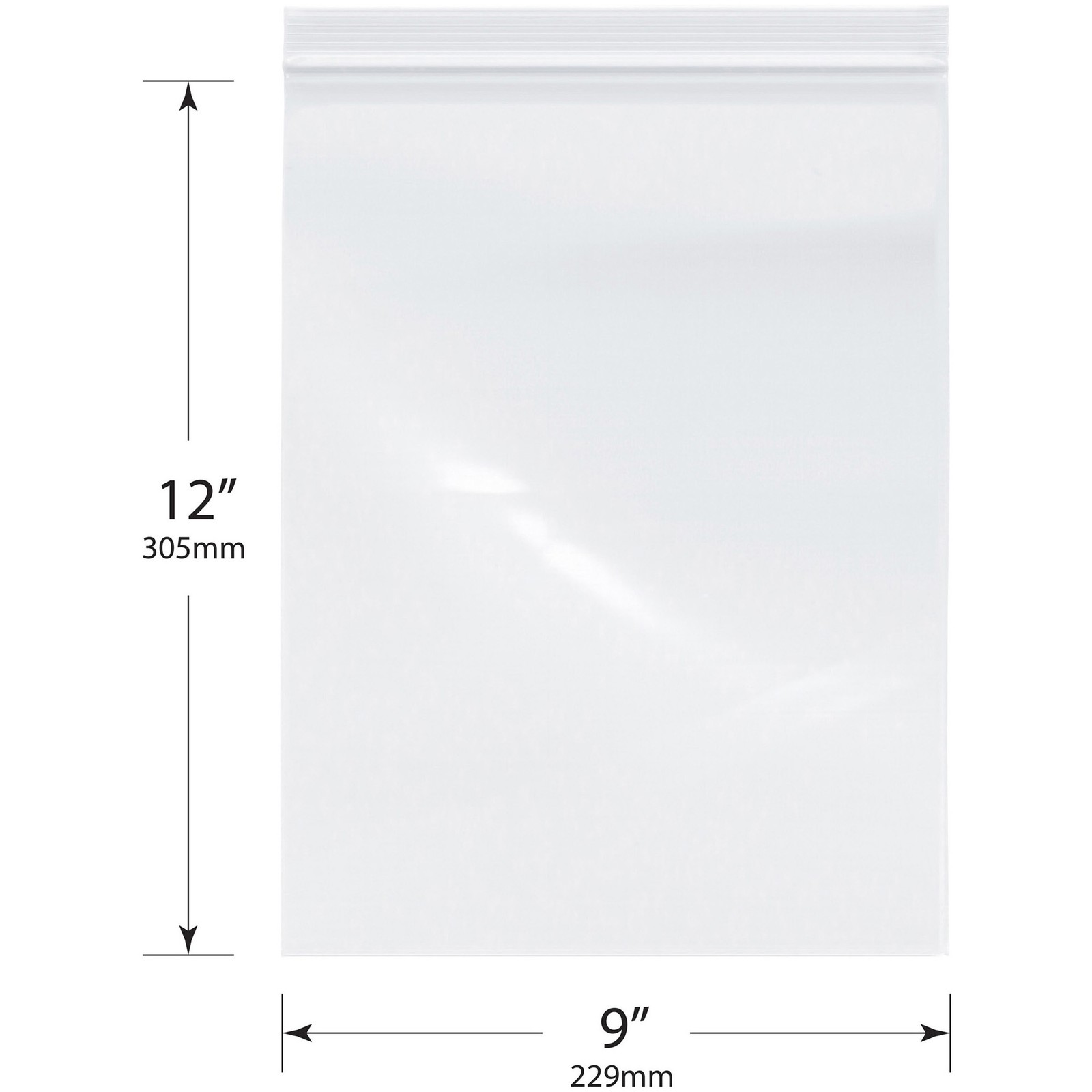 Plymor 9″ x 12″, 4 Mil Heavy Duty Zipper Reclosable Plastic Bags