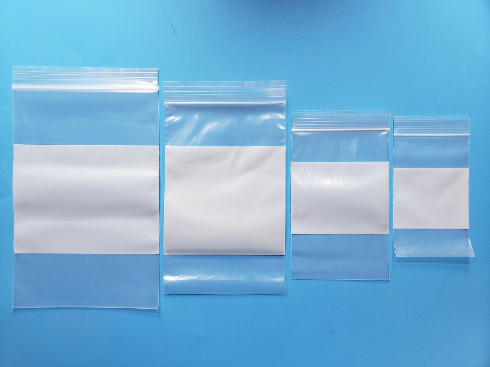 2Mil White Block Top Lock Seal Bags Writable Reclosable Zip Plastic Parts Bag