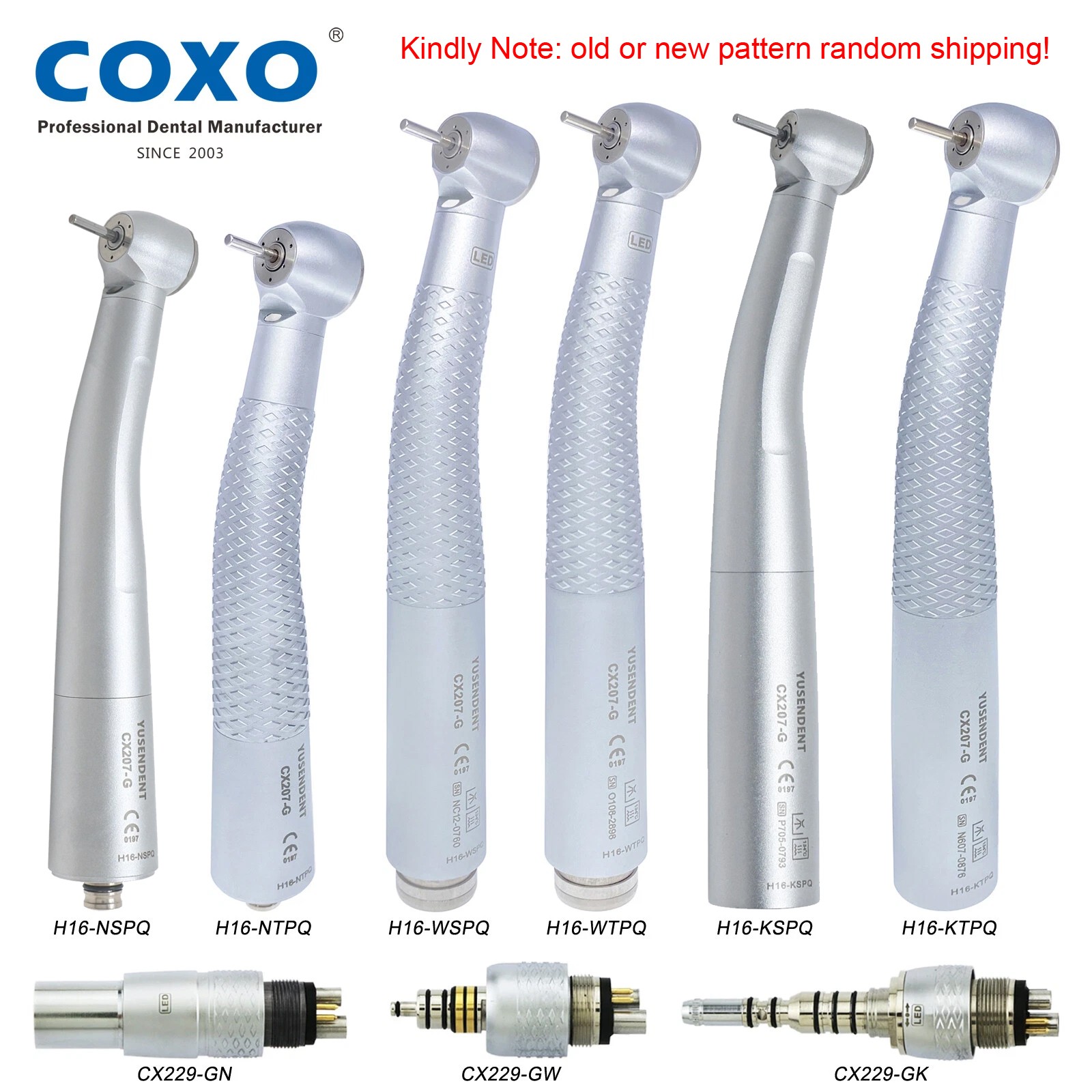 COXO YUSENDENT Dental Fiber Optic High Speed Handpiece LED Coupler NEW Style