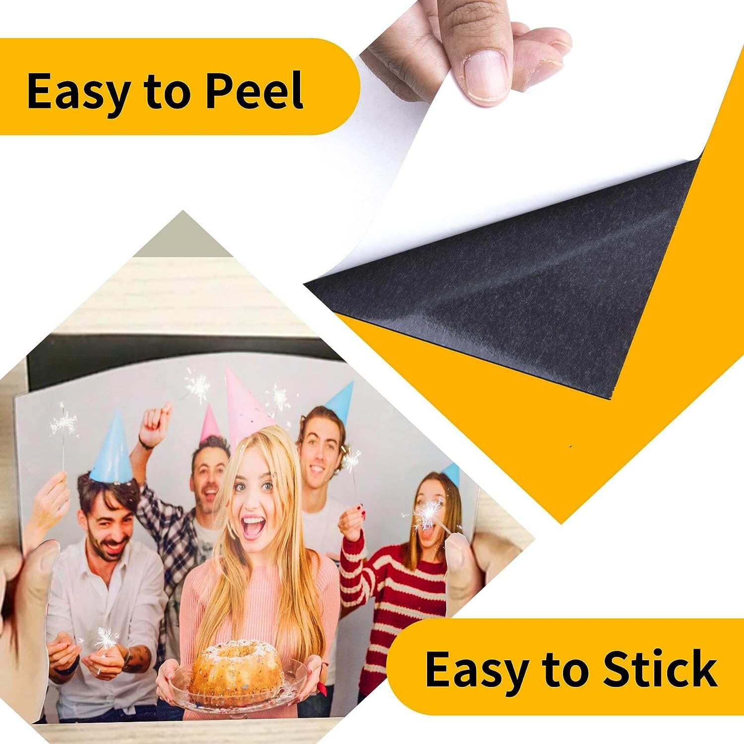 Stone City Self Adhesive Magnet Sheets 4X6 15Pcs Strong Flexible for Photo Strip