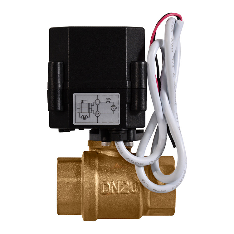 3/4″ 9-24V AC/DC Motorized Electric Ball Valve 9 12 to 24 Volt Slow Close 2 Wire