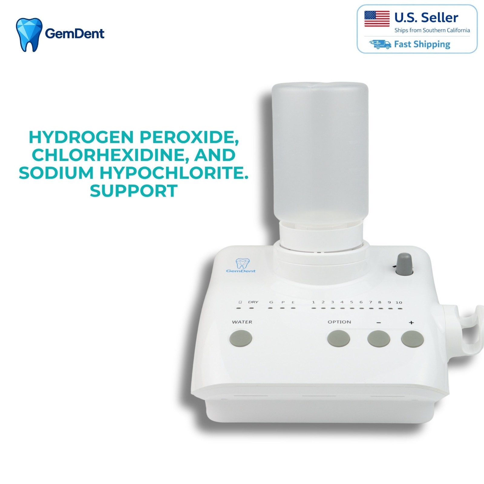 GemDent Ultrasonic Piezo Scaler EMS Compatible LED Dental Cavitron Unit