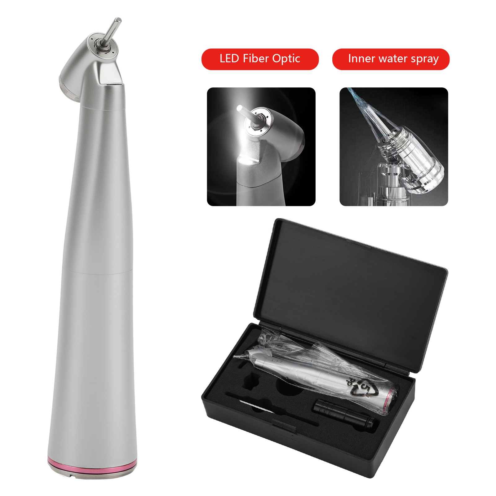 Dental 1:4.2 Increasing 45 Degree LED Contra Angle Surgical Handpiece