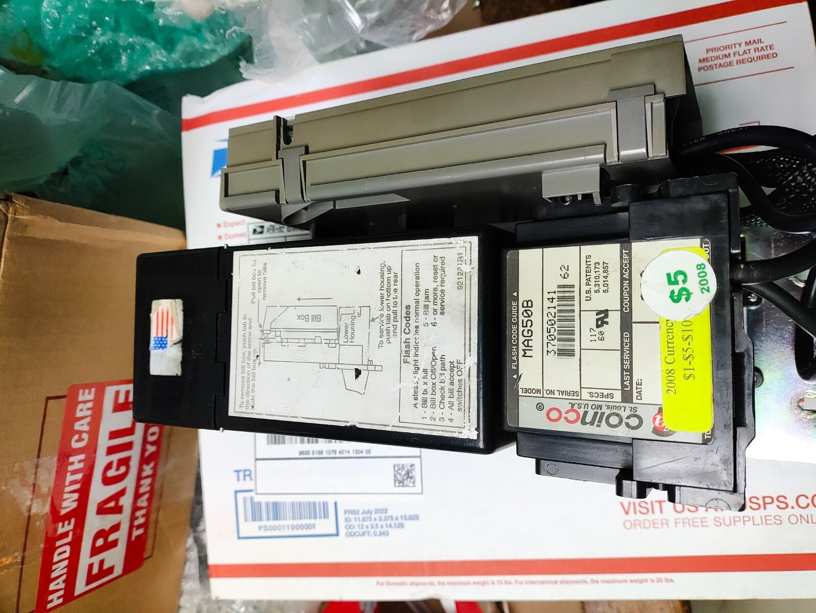 coinco magpro mag50sa bill acceptor mdb 1/5/10/20/ bills