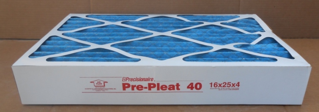 PRECISIONAIRE, PRE-PLEAT 40, AIR FILTER, 16 X 25 X 4, MERV 8, BOX OF 6