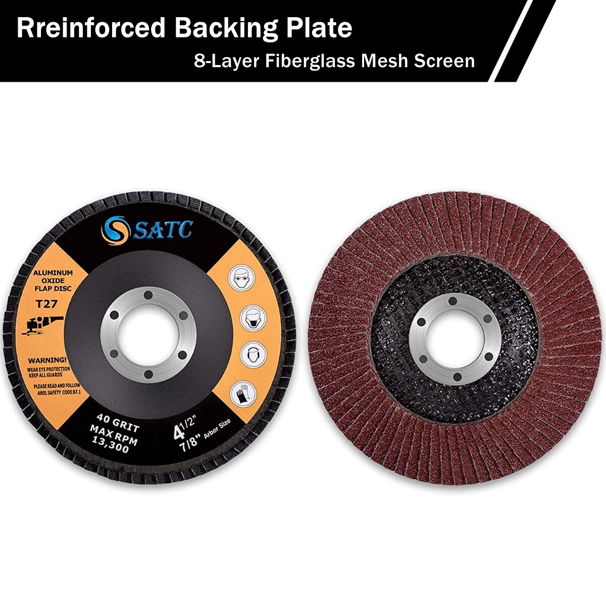 40x 4.5″ 4-1/2″ Flap Disc 40 60 80 120 Grit Angle Grinder Sanding Grinding Wheel