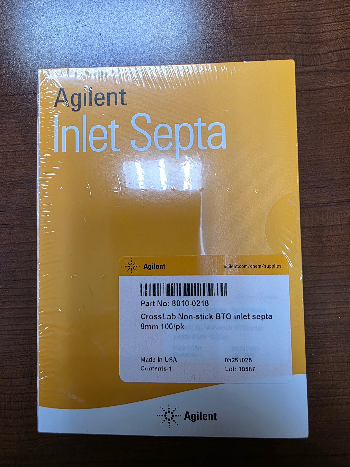 Agilent 8010-0218 Inlet septa, 9 mm, Non-stick BTO, 100/pk.