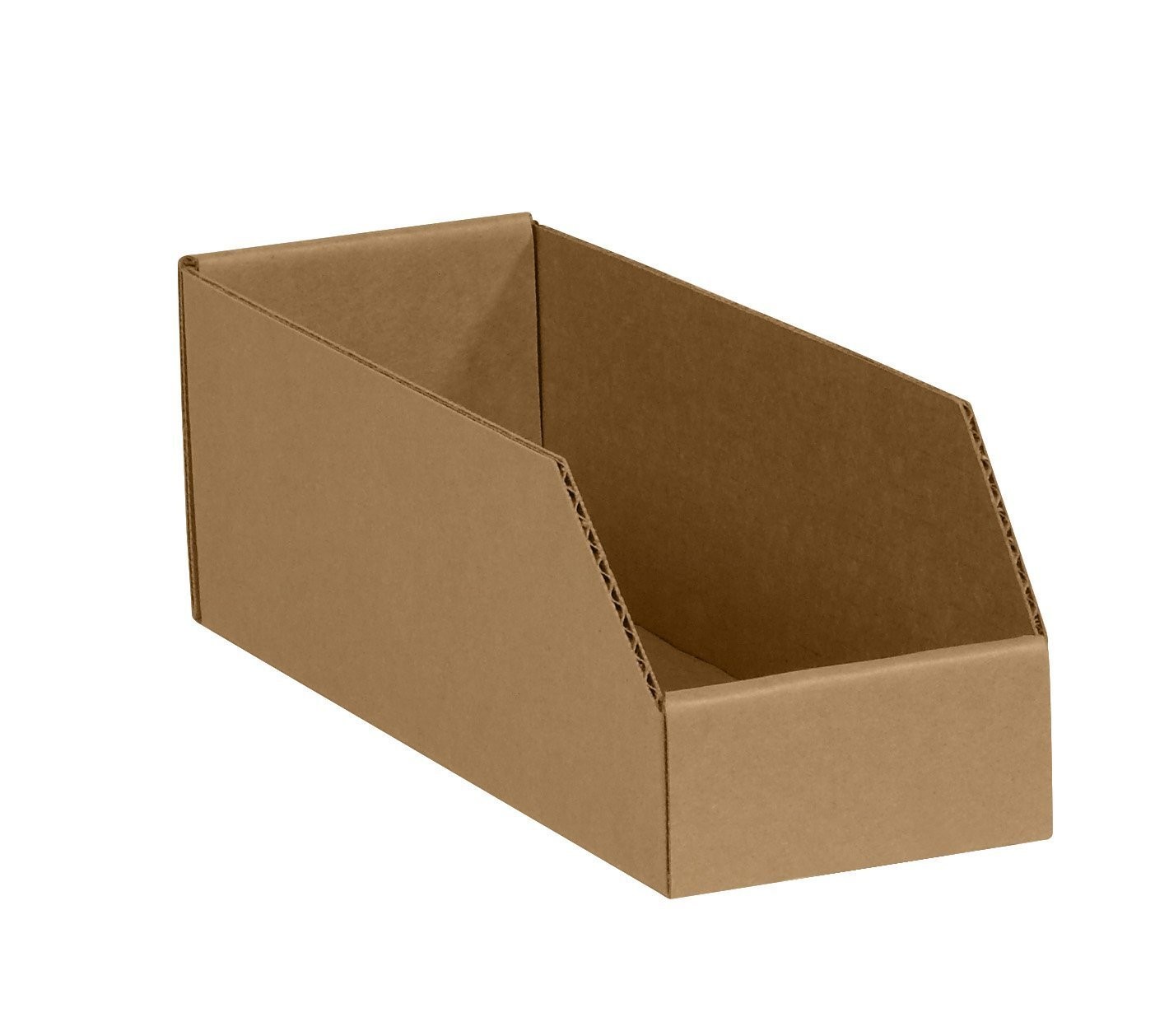 Aviditi Corrugated Cardboard Storage Bins, 4″x 9″x 4 1/2″, Kraft, Pack of 50,…