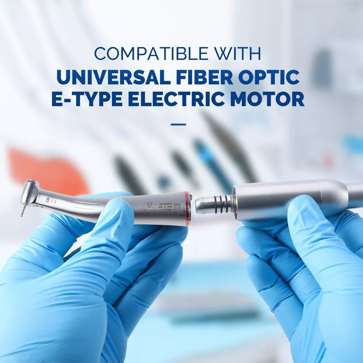 US Dental 1:5 Increasing Fiber Optic Contra Angle Handpiece fit E-type Stan/Mini