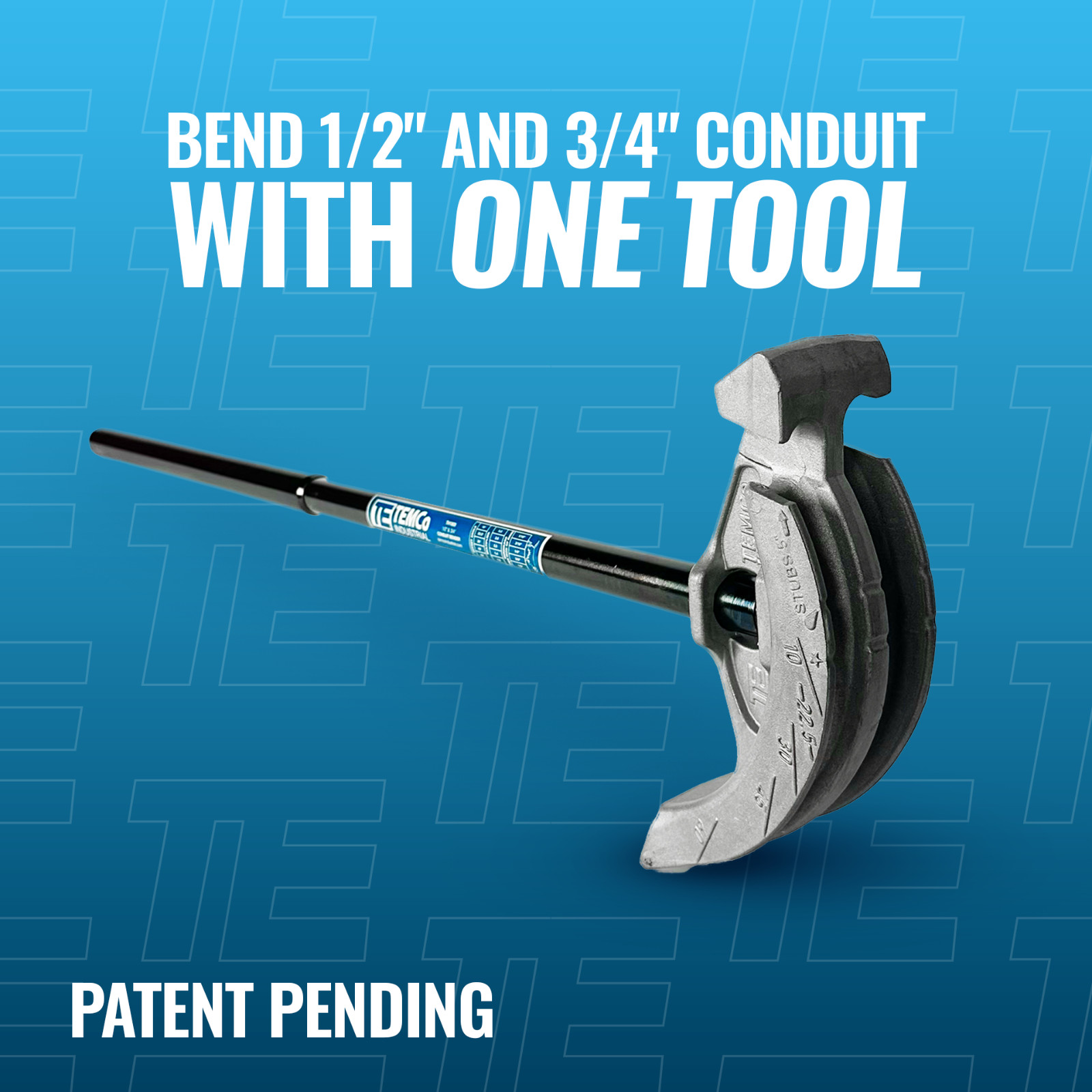 TEMCo 2 in 1 Conduit Bender – for 1/2″ & 3/4″ EMT