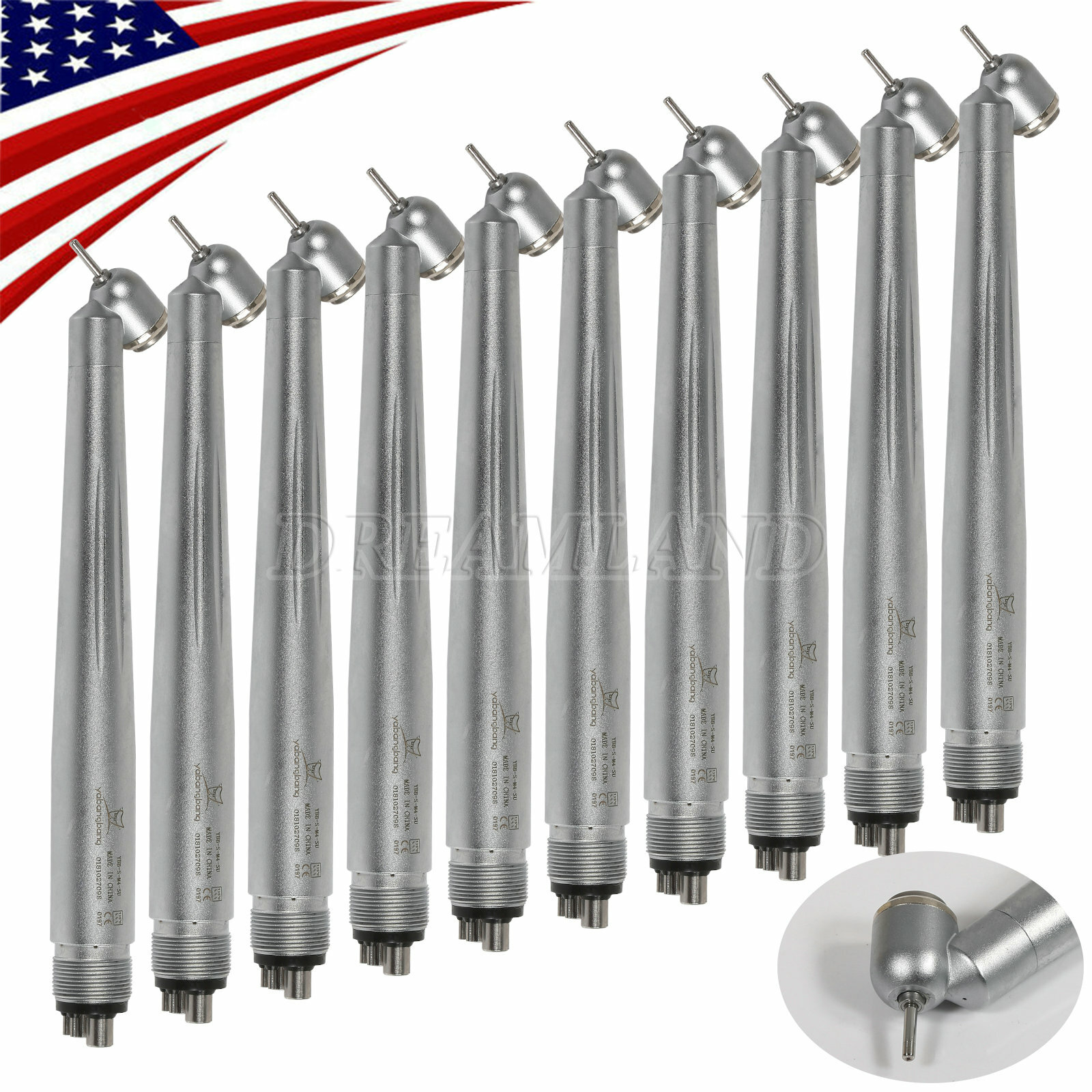 Dental 45 Degree Angle Head High Speed Surgical Handpiece Push Chuck 4H Connect