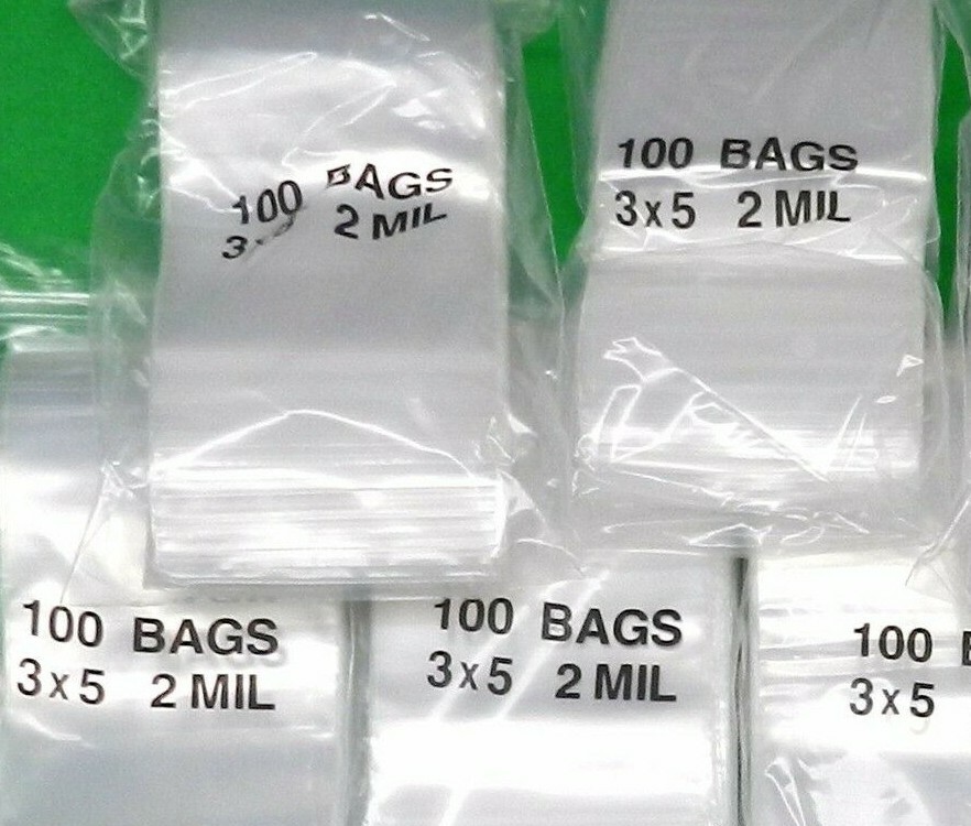 3×5 Clear Bags 2Mil Baggies 500 Resealable Squeeze Top Seal 3″ x 5″ Bags
