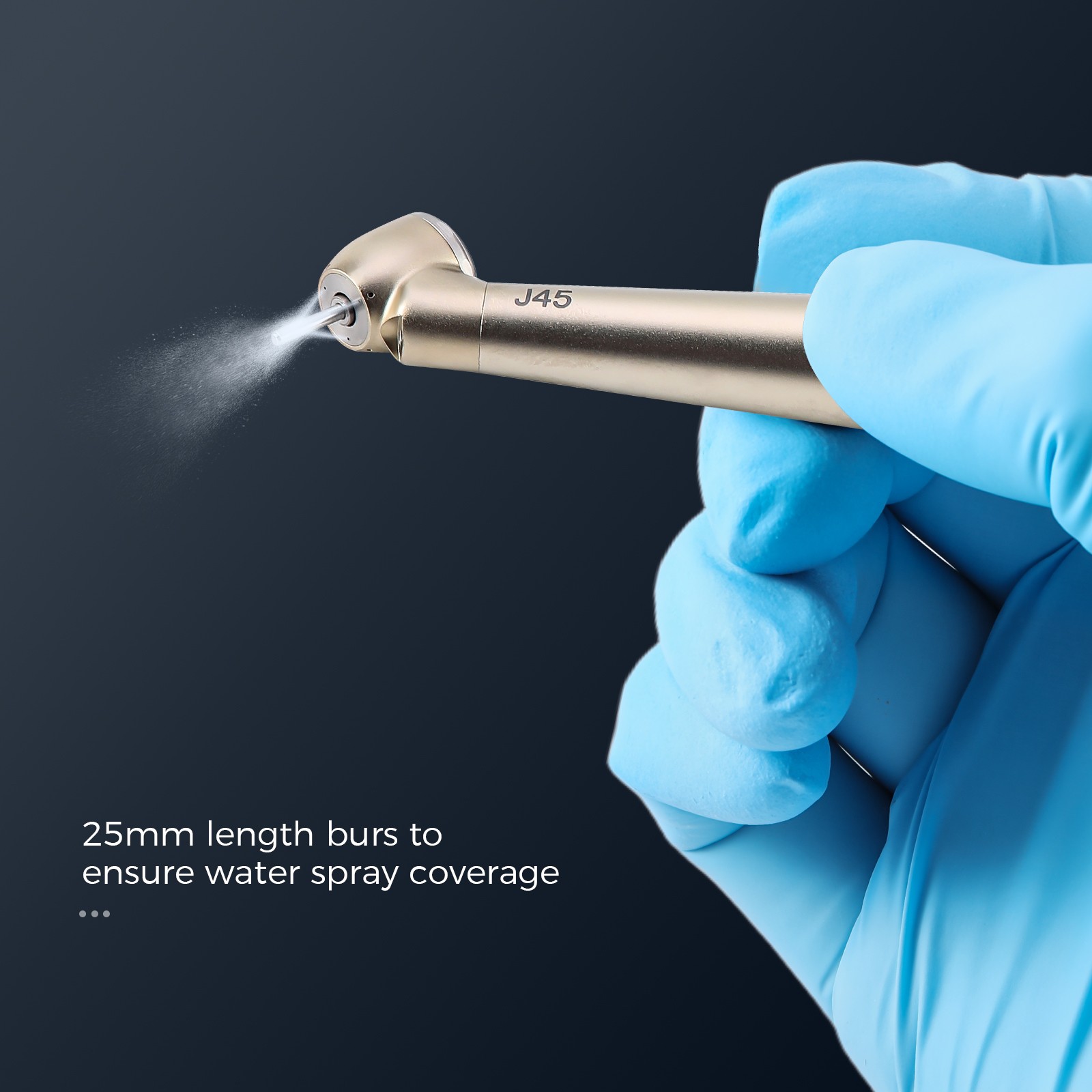 Jinme Dental 45° LED High Speed Dental Air Turbine Handpiece 4Hole Generator