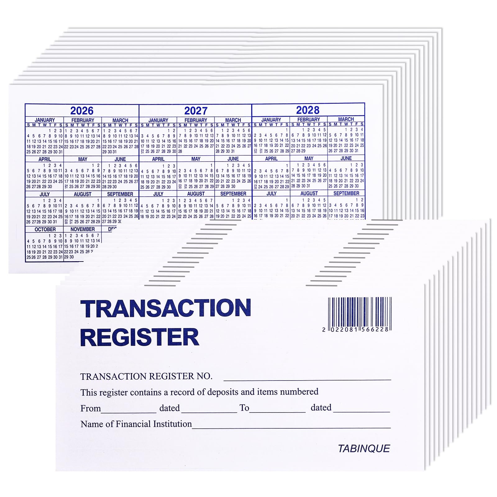 24 PCS Check Registers for Personal Checkbook Easy to Read Checkbook Register