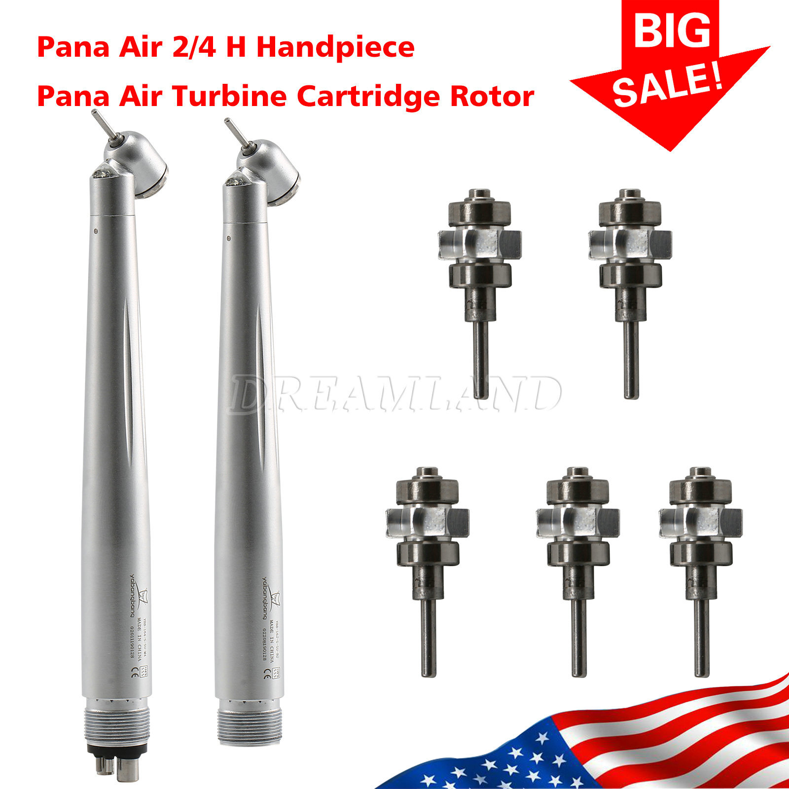 1-5*NSK PANA MAX Style Dental LED 45 Degree Surgical High Speed Handpiece 2/4H