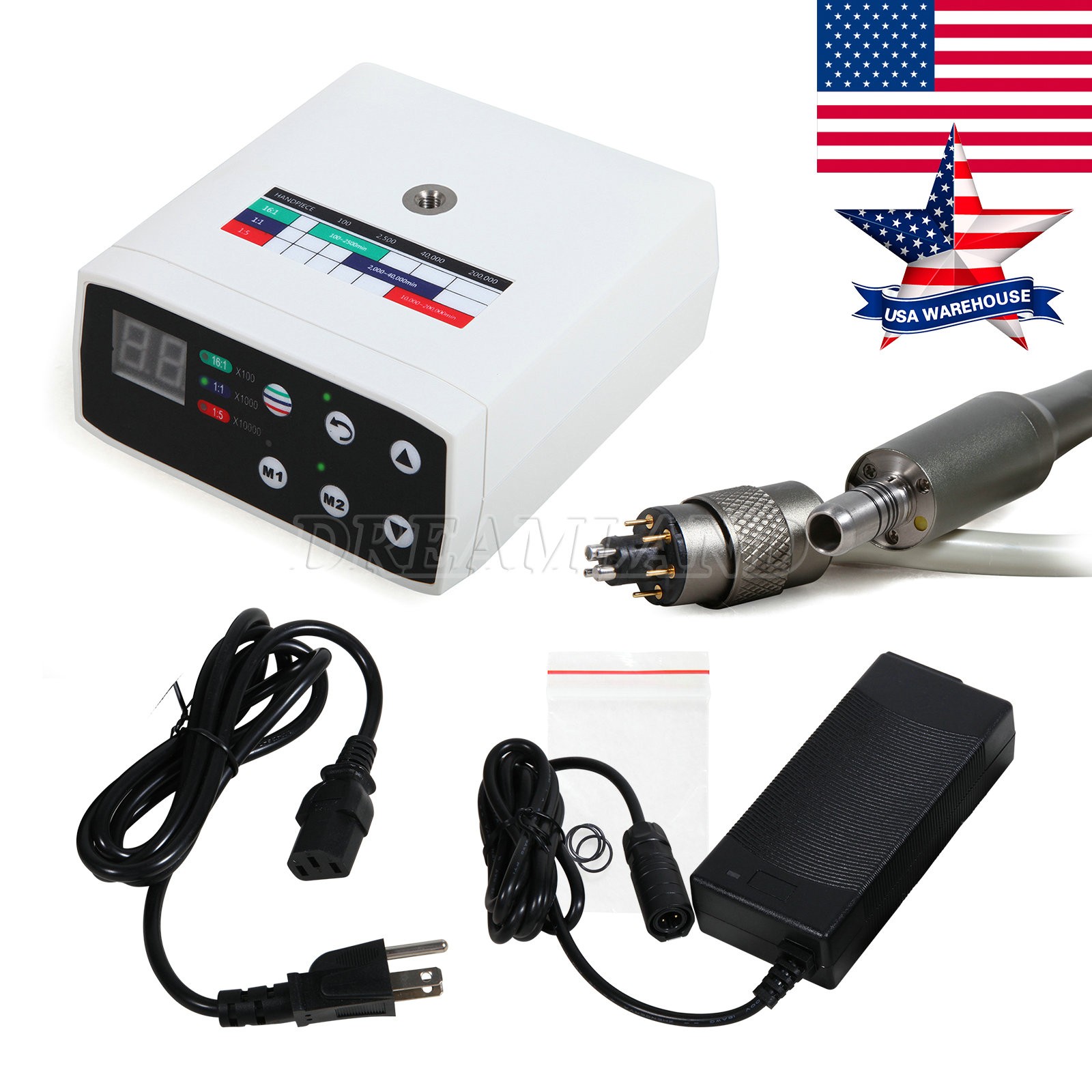 Dental LED Brushless Electric E Type Micro Motor/1:1/1:5/1:4.2 LED Handpiece