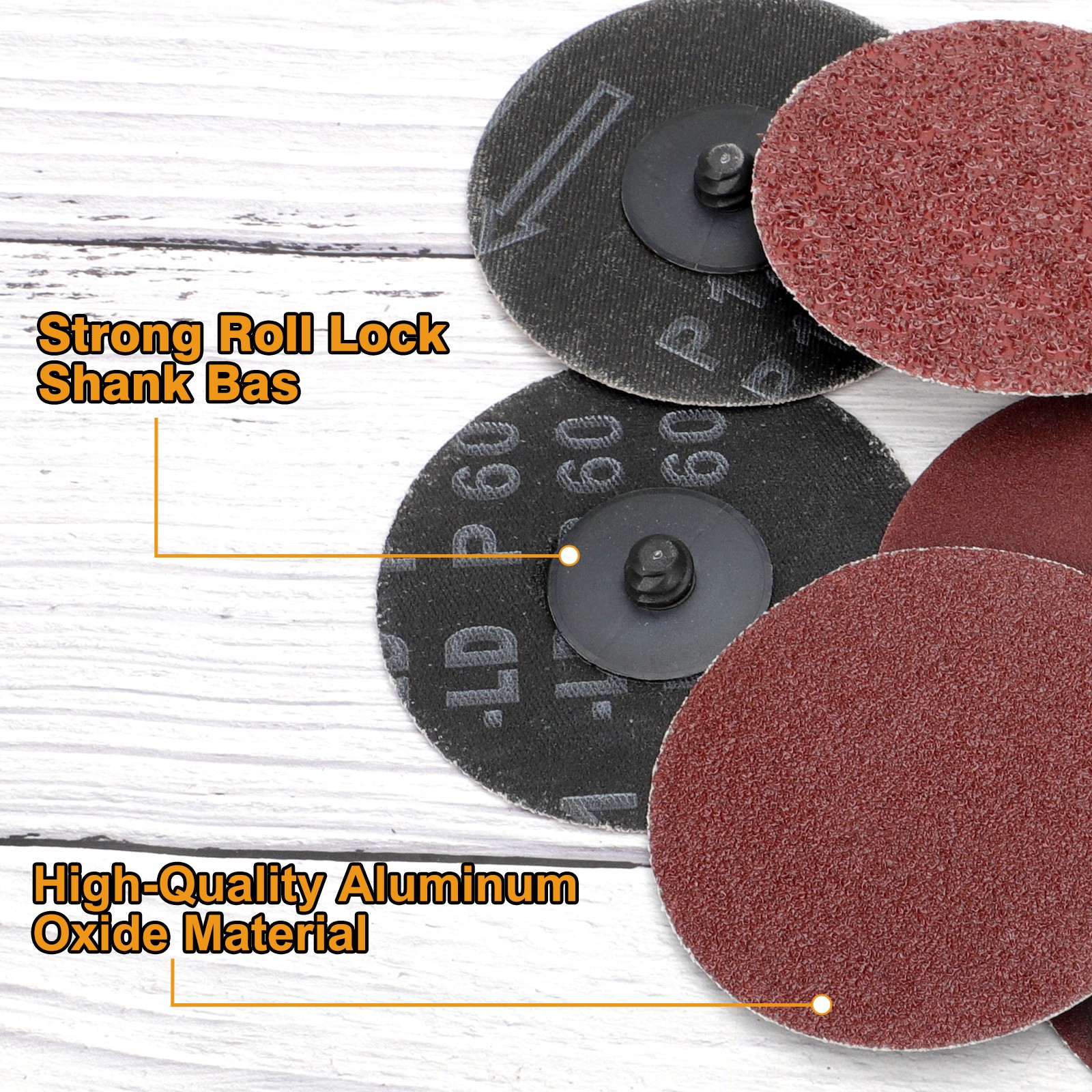 53X 3″ 36 60 80 120 240Grit Zirconia Roll Lock Sanding Grinding Disc Die Grinder