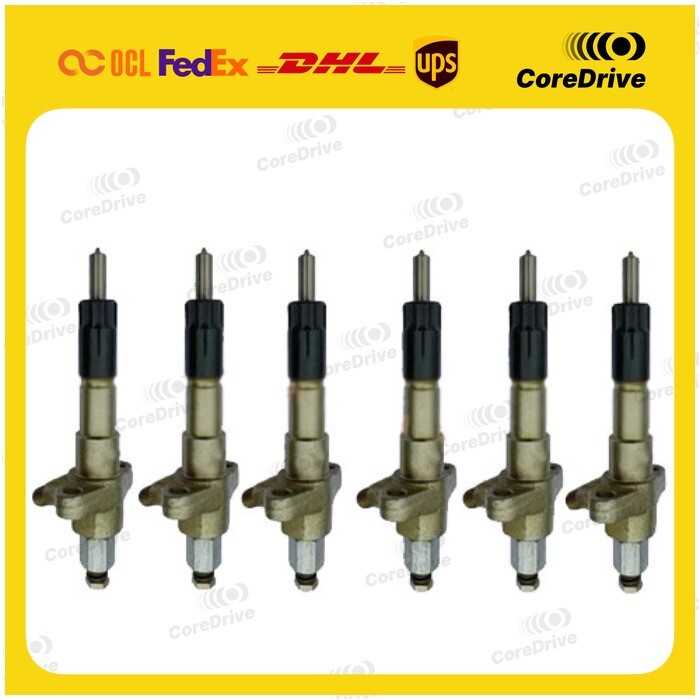 6X Fuel Injector 150118-00135 for Doosan Daewoo Engine DB58 DB58T Excavator DH22